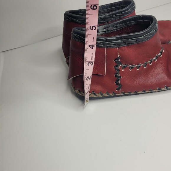 Ricardo Medina red leather slip on moccasin - Picture 4 of 9